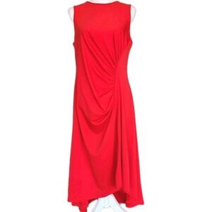 Emery Rose Dress Womens XL Red A Line Rouching Stretch Casual‎ Events All Season